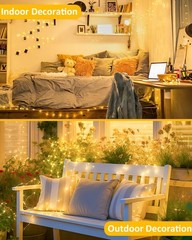 4 Pack 60 LED Fairy Lights Battery Operated with Timer, 20 FT String Lights