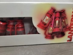 Red Lantern Lights 10 Plastic Seasonal Specialties Indoor /outdoor