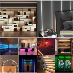 5V 12V 24V COB LED Strip Light 3mm 5mm 8mm Flexible Tape Cabinet Kitchen Lights