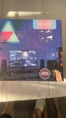 LED Triangle Touch Jumbo Wall Lights 5 Pack 16 RGB Light Colors W/ Remote