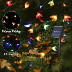 50 LED Solar Powered Bee String Lights Outdoor Yard Garden Decor Waterproof Lamp