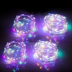 4Pack Multicolored Battery Operated LED Fairy String Lights Christmas Decoration