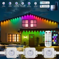 Permanent Outdoor Lights, Smart LED Outdoor Christmas Strip Lights for House,…