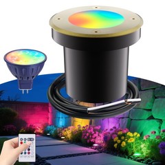 RGB Ground Light Outdoor, 12V Low Voltage Color Changing RGBW MR16 LED Bulb, …