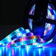 16.4FT Flexible 3528 RGB LED Strip Light Fairy Lights Room Christmas Decorations