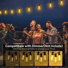 100FT Solar LED String Lights ST38 Waterproof Outdoor Patio Garden Yard Party