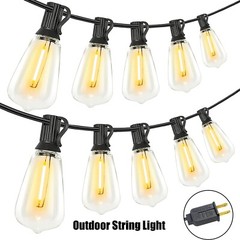 25-Light 50 ft. Indoor/Outdoor String Light with E12 2700K Warm White 20-Watts