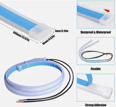 2PCS 24 Inch Car LED Strip Lights Waterproof Car Daytime Running Light Strip USA