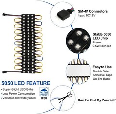 20-400Pcs RGB 5050 SMD LED Module Lights For Storefront Window Letter Sign Lamp