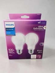 Philips Ultra Definition A19LED Light Bulbs 4 Bulbs 100W 11.5W Dimmable Daylight