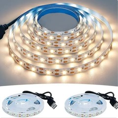 USB LED Strip DC 5V 2835 White Warm White TV Background Lighting Flexible Tape