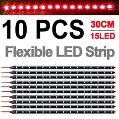 Lot Waterproof 12”/15 DC 12V Motor LED Strip Underbody Light For Car Motorcycle