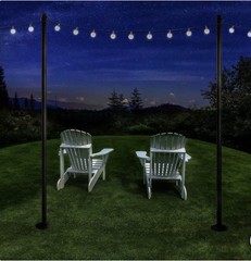 Excello String Light Poles 2 Pack 10 Foot