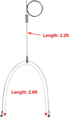 4 Pack Light Suspension Kit, 3.2 Ft Adjustable Grow Light Hanger Wire, Steel Ce