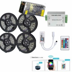 5M/20M WIFI RGB LED Strip waterproof 5050 SMD Diode Tape light remote power Kit