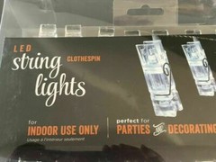 Clothespins String Lights 16-Led Baby Bridal Shower Kids Teens Parties Holiday