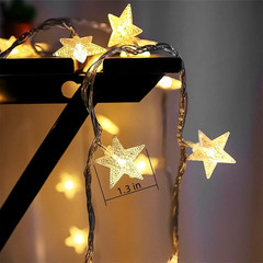 Star String Lights 10Ft 20 LED Fairy Lights Battery Operated Waterproof Indoor O