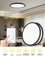 4Pack 16 Inch Dimmable LED Flush Mount Ceiling Light Panel 32W 3480LM