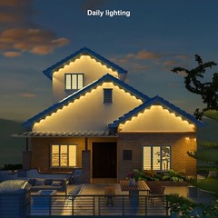 Permanent Outdoor Lights, Smart LED Outdoor Christmas Strip Lights for House,…