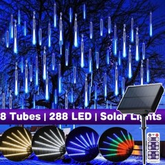 288 LED Solar Lights Meteor Shower Rain Tree String Light Garden Party Outdoor