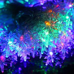USB Snowflake LED Fairy String Lights Christmas Indoor Decor Lighting