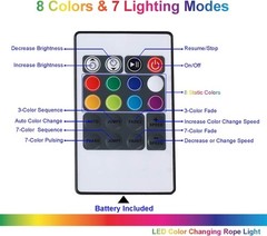 Art Deco 16.4ft LED Rope Light – Waterproof, Flexible, 8 Color Modes for Events