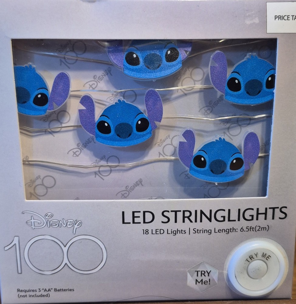 Disney 18 LED String Lights Lilo And Stitch Battery Operated (NEW) 100 Years