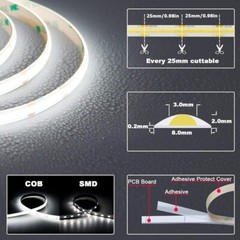 Flexible 16.4ft or 5 meters 12VDC LED 5000K COOL Daylight White Lighting Strip