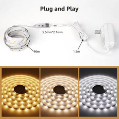 32.8 Ft. 600 LED Strip Light Bright LED Tape Strong 3M Adhesive for Decorations