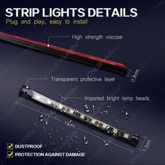 Car RGB 36 LED Light Strip Interior Atmosphere Neon Lamp Remote Control For Cars