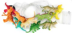 KIDS 3D DINOSAUR STRING NIGHT LIGHTS,10 DINO CHARACTERS,3 METER,BATTERIES NEEDED