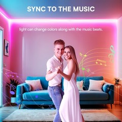 100FT LED Strip Lights with APP Remote Control RGB Color Changing Lights forRoom