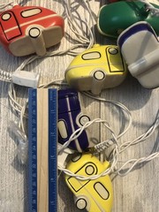 Indoor Kids Bedroom Colored Cars String Lights 91325G1.5D