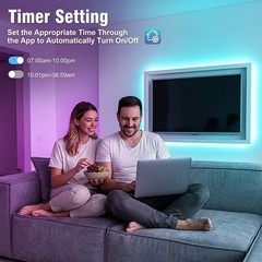 1141.73inch RGB LED Light Strip With App Control, Music Sync Color Changing