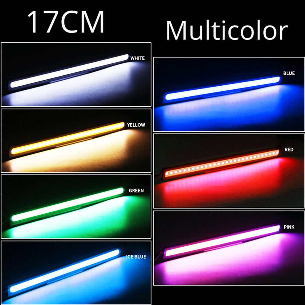 6~24 PACKS 12V LED Strip DRL Daytime Running Lights Fog COB Car Lamp Waterproof