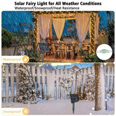 4 Pack Solar Fairy Lights 131Ft 400 LED Outdoor Twinkle Light with 8 Modes, W…