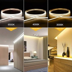 Ultra Slim 2mm 12V COB 480leds/m LED Flexible Strip light Tape Lights Bar Room
