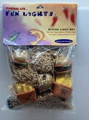 Fun Lights String Light Set Hamburgers And Fries Primal Lite Set 10 Blow Mold