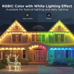 Govee 100ft RGBICW White Permanent Outdoor Lights Elite with 72 LED Lights