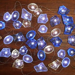 WSgift Sea Glass String Lights, Beach Theme Decorative Lights 19 Ft 40 LED USB P