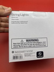 String Lights White Wire Clear Bulbs 200 Lights – Room Essentials 22+ Feet