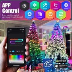 Christmas Tree Waterfall String Lights RGB Outdoor/Indoor Waterproof Smart Fairy