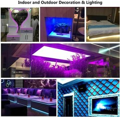 32.8ft RGB LED Strip Light Kit 600 LEDs Adhesive LED Tape Light for Home Decor