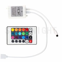 5M 5050 SMD RGB 300LEDs Strip Light Non-Waterproof Black PCB+Controller+DC Power