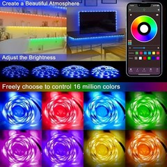 100FT LED RGB Strip Lights Music Sync Light with App Remote Control Room Decor