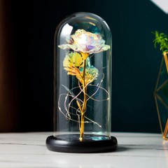 Galaxy Eternal Rose Romantic in Glass LED Forever Flower Women’s Valentines Gift