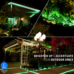 Green 1/2″ 60ft Outdoor LED Rope Light w/ 8 Modes Flexible Extendable Waterproof