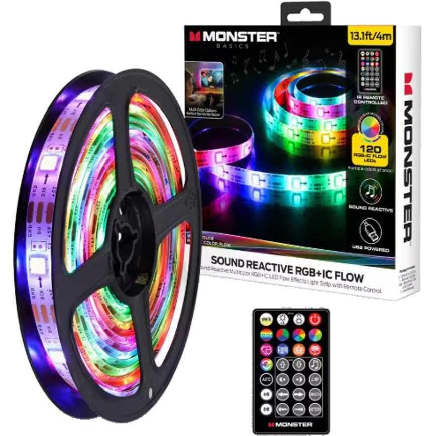 13ft Sound Reactive RGB LED Light Strip App Control Color Changing Lights