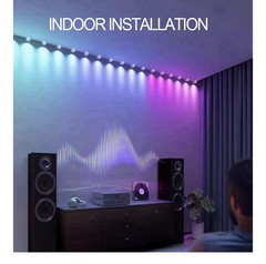 60ft Permanent Outdoor Lights With 36 LED Eaves IP67 Waterproof Smart RGB Lights