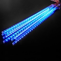 8 Tubes 192 LED Meteor Shower Rain Lights 11.8 inches Cascading Icicle Lights
